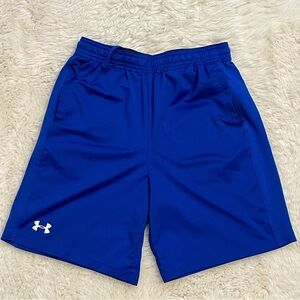 Under Armour Blue Boys Athletic Running Sport Shorts | Size: L Boys